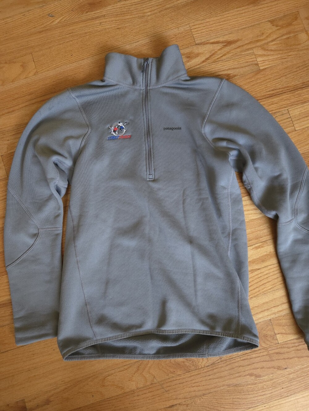 Patagonia Light Gray Quarter-Zip Fleece Pullover